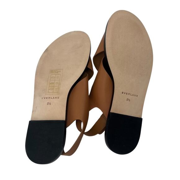 EVERLANE  Day Crossover Brown Leather Sandals SIZE 8.5 - Picture 7 of 8